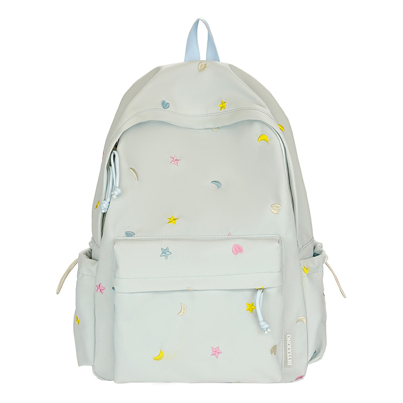2025 New gentle floral print lightweight college student backpack, forest-style artistic backpack, casual commuting and shopping backpack Item Picture