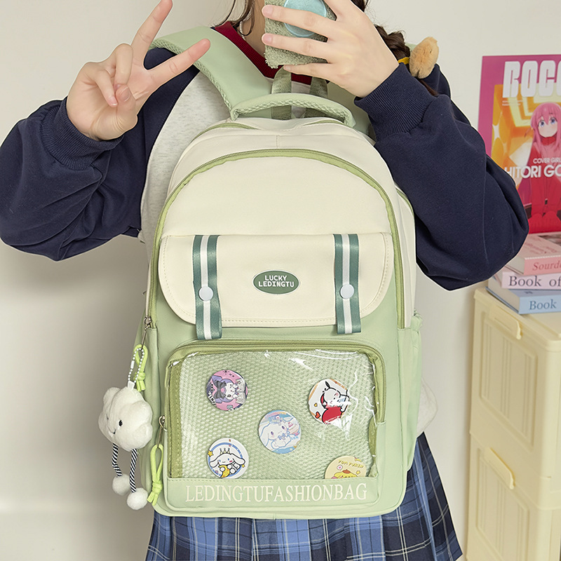 "Painbag Backpack for high school girls, large capacity, cute and unique, no similarity, 1-6 grade girls' backpack. full figure