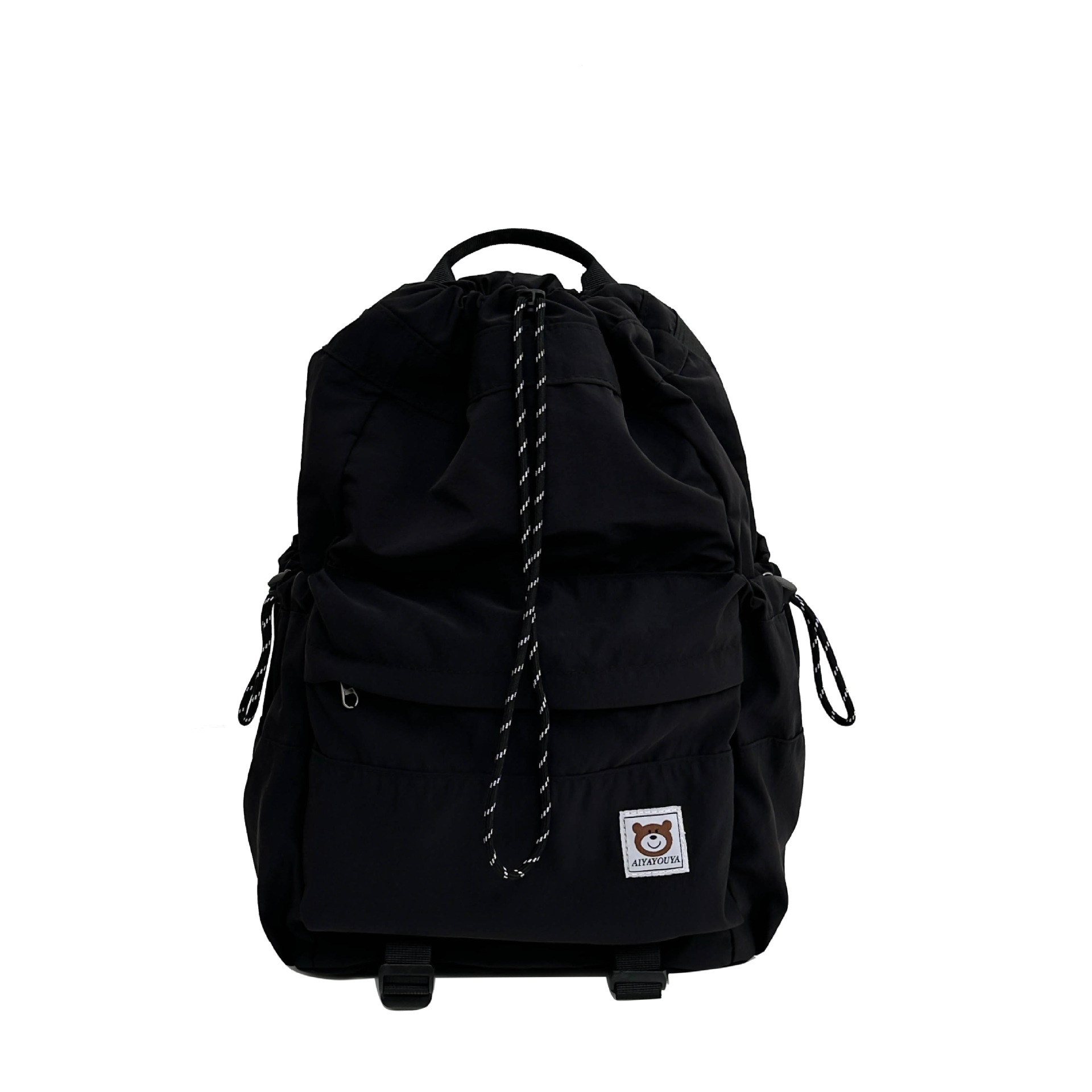 The new backpack 2024 is a lightweight and casual backpack with a mountain style and a high level of appearance. It is a color-blocking, drawstring, and outdoor sports backpack Item Picture