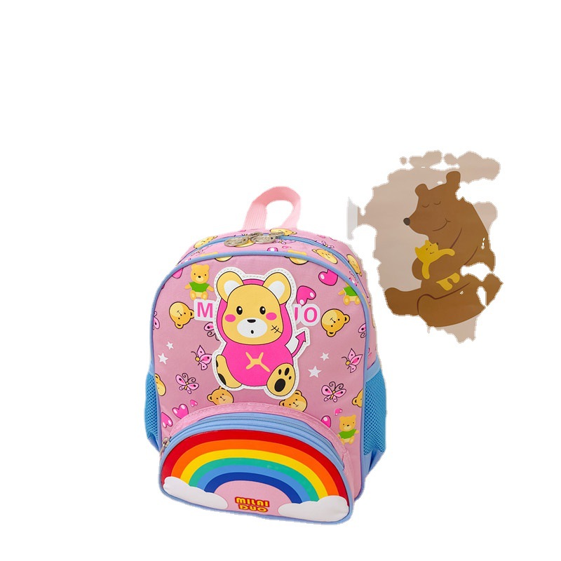 New 2024 cartoon rainbow schoolbag for children aged 3 to 6, kindergarten schoolbag for girls, cute wholesale Item Picture