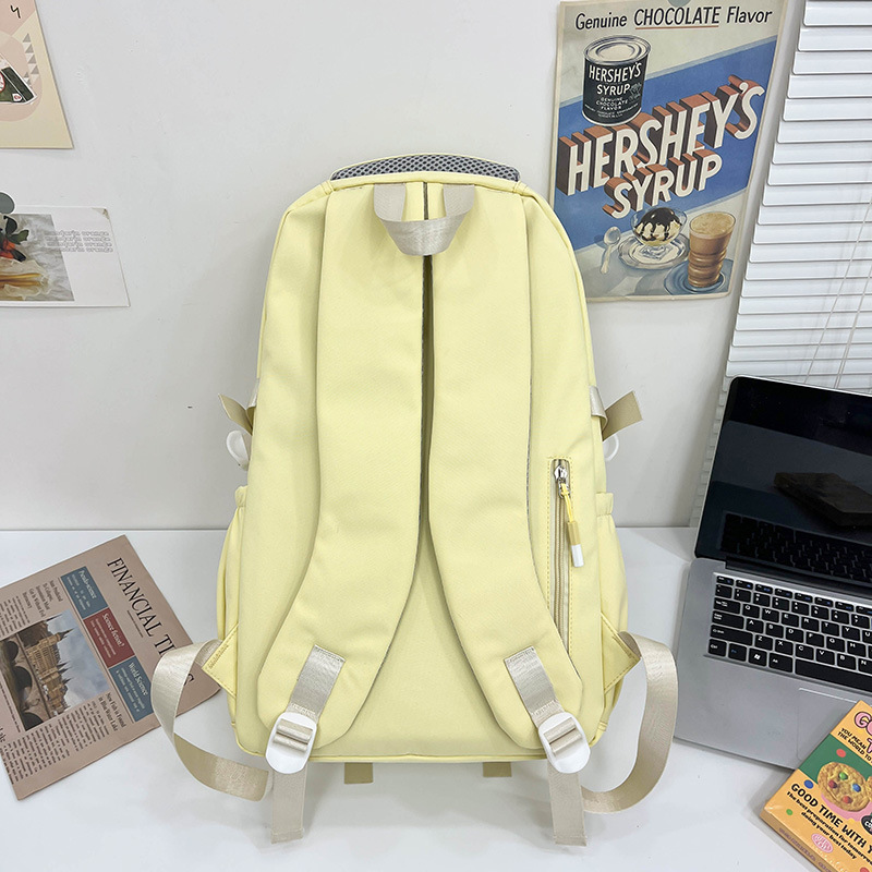 New ins large-capacity backpacks for junior and senior high school students, Korean version color-blocking backpacks for students in grades three to six Specification drawing