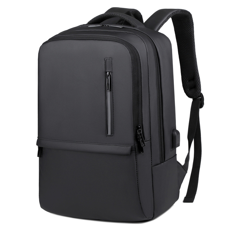 Cross-border men's business backpack, water-resistant leather film backpack, large-capacity computer bag, backpack for travel Item Picture