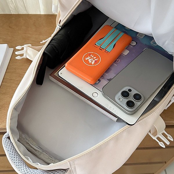 A new high-appearance-level college style, fresh, sweet and cute bear backpack, a lightweight and large-capacity backpack for junior and senior high school students Application Scenario