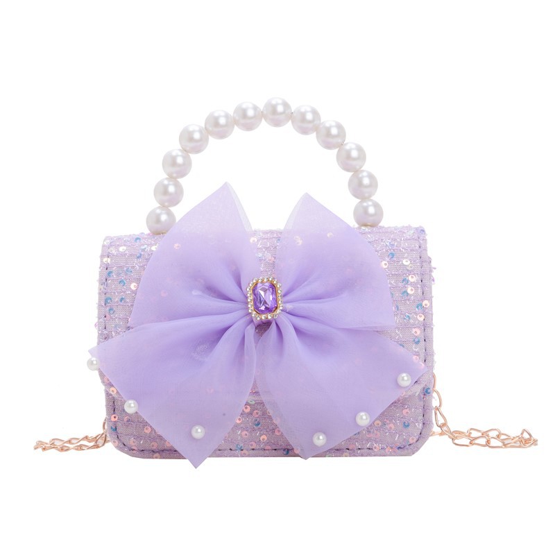 Lace chain pearl mini bag 2025 New style, fashionable and simple, high appearance level, single-shoulder bag, chanel-style crossbody bag Item Picture