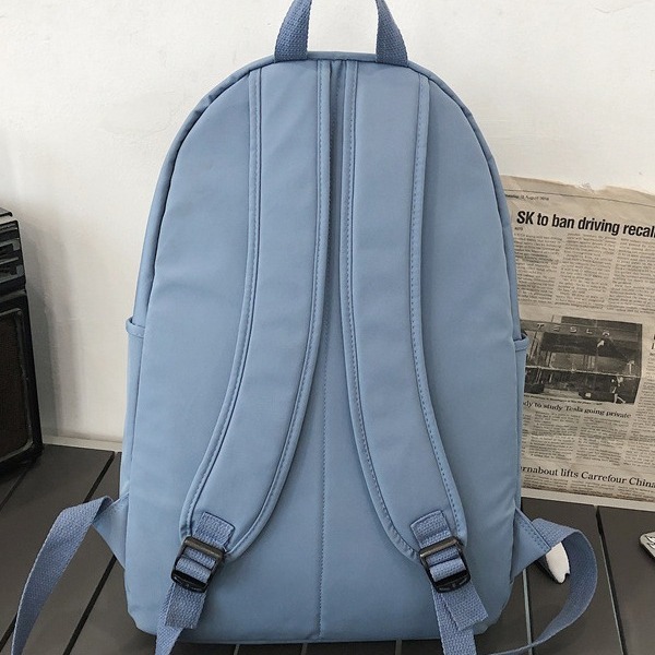 Japanese-style ins schoolbag, cool and trendy college student couple casual backpack, large-capacity string-on middle school student casual backpack Specification drawing