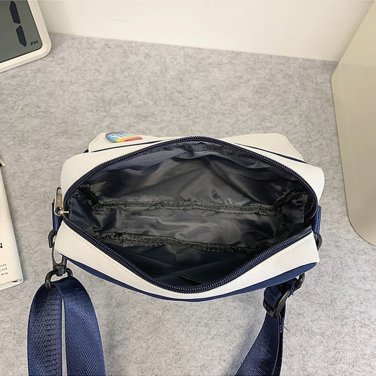 Japanese-style ins workwear fashion crossbody bag, casual and versatile student shoulder bag, niche retro large-capacity backpack Specification drawing
