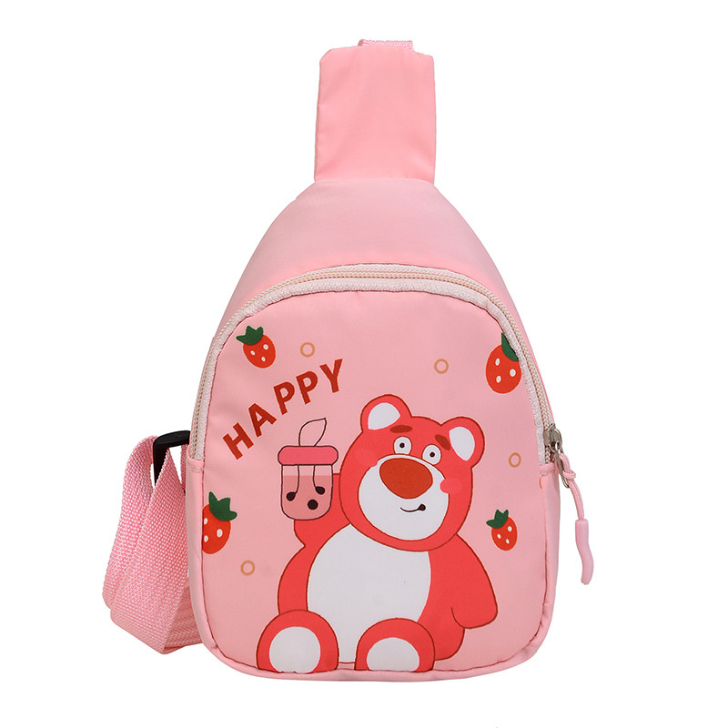 Cartoon baby crossbody bag for kindergarten boys and girls, cute and relaxing snack bag for outings, chest bag Item Picture