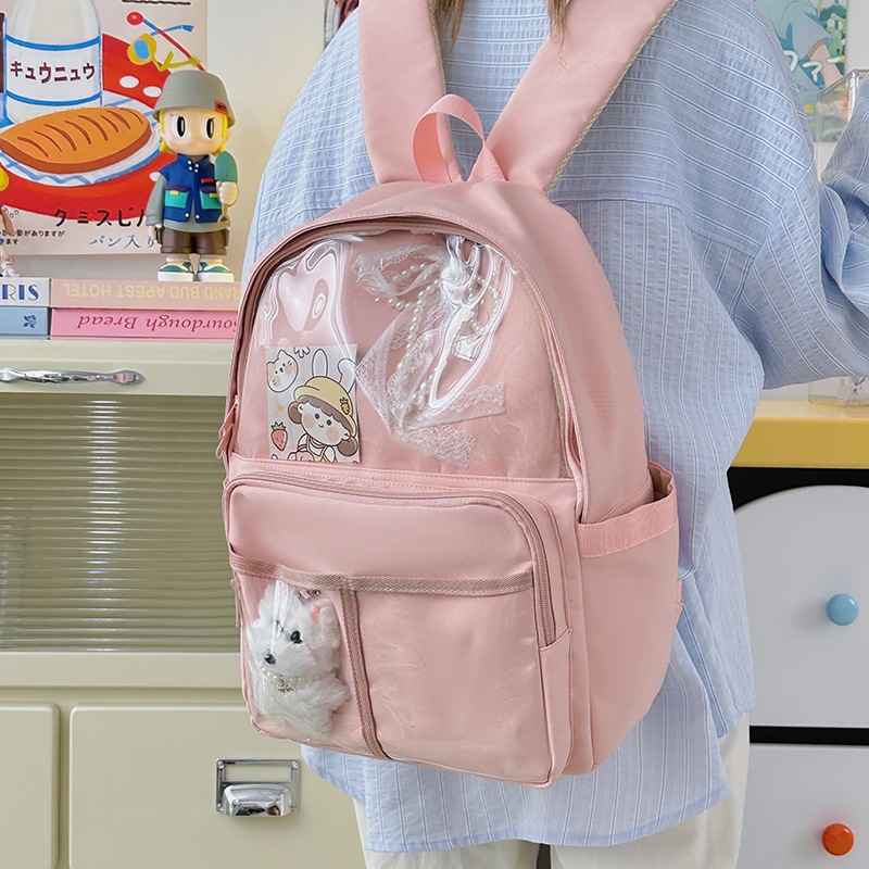 A new high-appearance-level, fresh, sweet and cute mini backpack from Japanese Instagram. It's simple and lightweight for girls details Picture