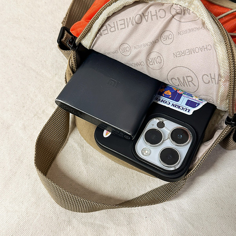 New high-appearation-level multi-purpose, lightweight commuting, outdoor mountaineering single-room small bag, color-blocking casual crossbody bag Specification drawing