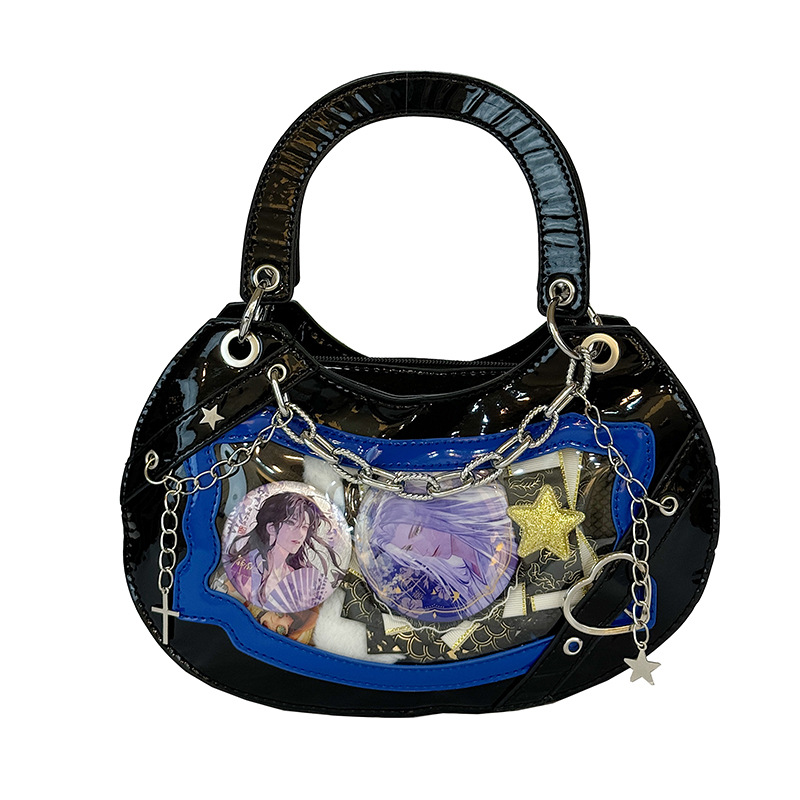 A new Korean-style niche design versatile underarm pain bag, a transparent student single-shoulder crossbody bag, and a versatile hot girl handbag Item Picture