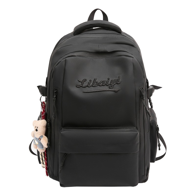A new high-appearure-level solid-color simple backpack from Korean Instagram, a couple's casual and lightweight travel backpack with large capacity Item Picture