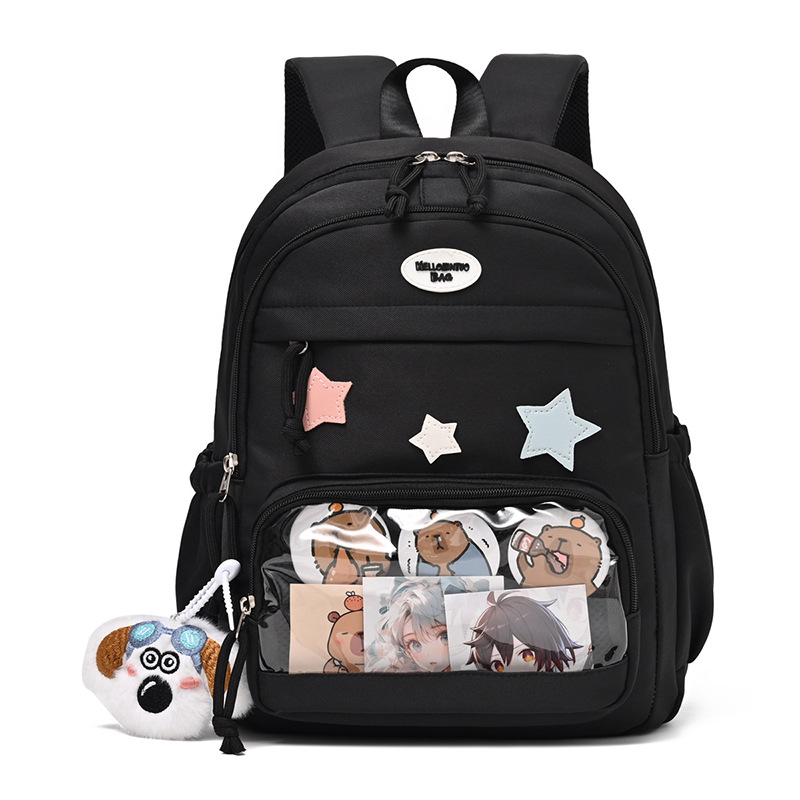 A new high-appearance-level, fresh and cute "smug pain bag" from the Korean version of Instagram, a lightweight backpack for junior and senior high school students Item Picture