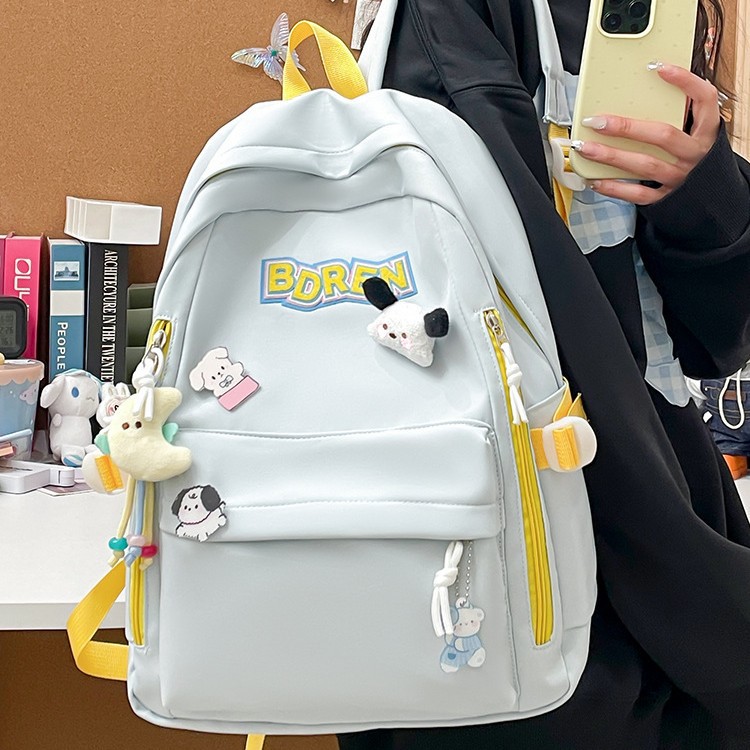 A new, simple, lightweight and versatile large-capacity backpack for junior and senior high school students with a high aesthetic level from Korean Instagram full figure