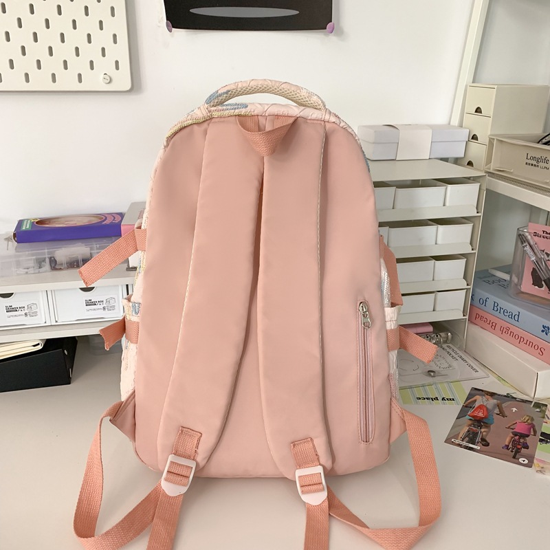 High-appearance-level schoolbag for female junior high school students, Korean forest-style large-capacity backpack, cute and lightweight backpack for high school and primary school students Specification drawing