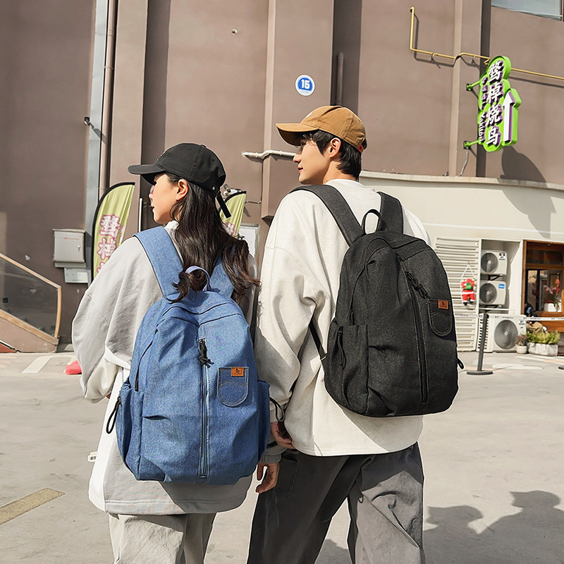 High appearance level backpack, lightweight travel, outdoor mountaineering backpack, casual retro style backpack, fashionable college student schoolbag details Picture