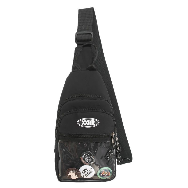 The new 2025 trendy chest bag for both male and female college students is a stylish sports cycling small backpack and a personalized small shoulder bag Item Picture