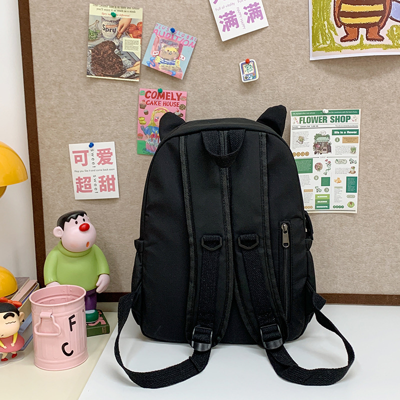 High-appearance-level ins-style schoolbag, junior high school girls' backpack, high school students' large-capacity cute pain bag, detachable backpack Specification drawing