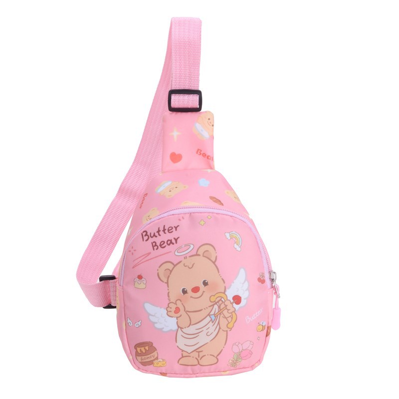 Children's Bag 2025 New style Korean-style cute animal print baby chest bag, lightweight girl sweet colorful crossbody bag Item Picture