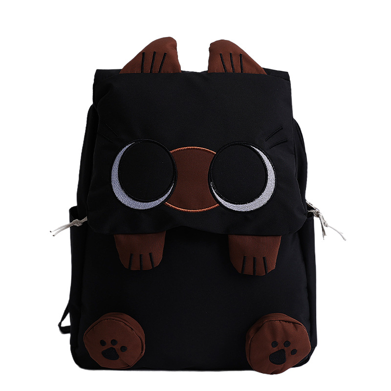 A new high-appeal, fresh, sweet and cute cartoon kitten backpack for primary and secondary school students, with a large capacity and light weight Item Picture