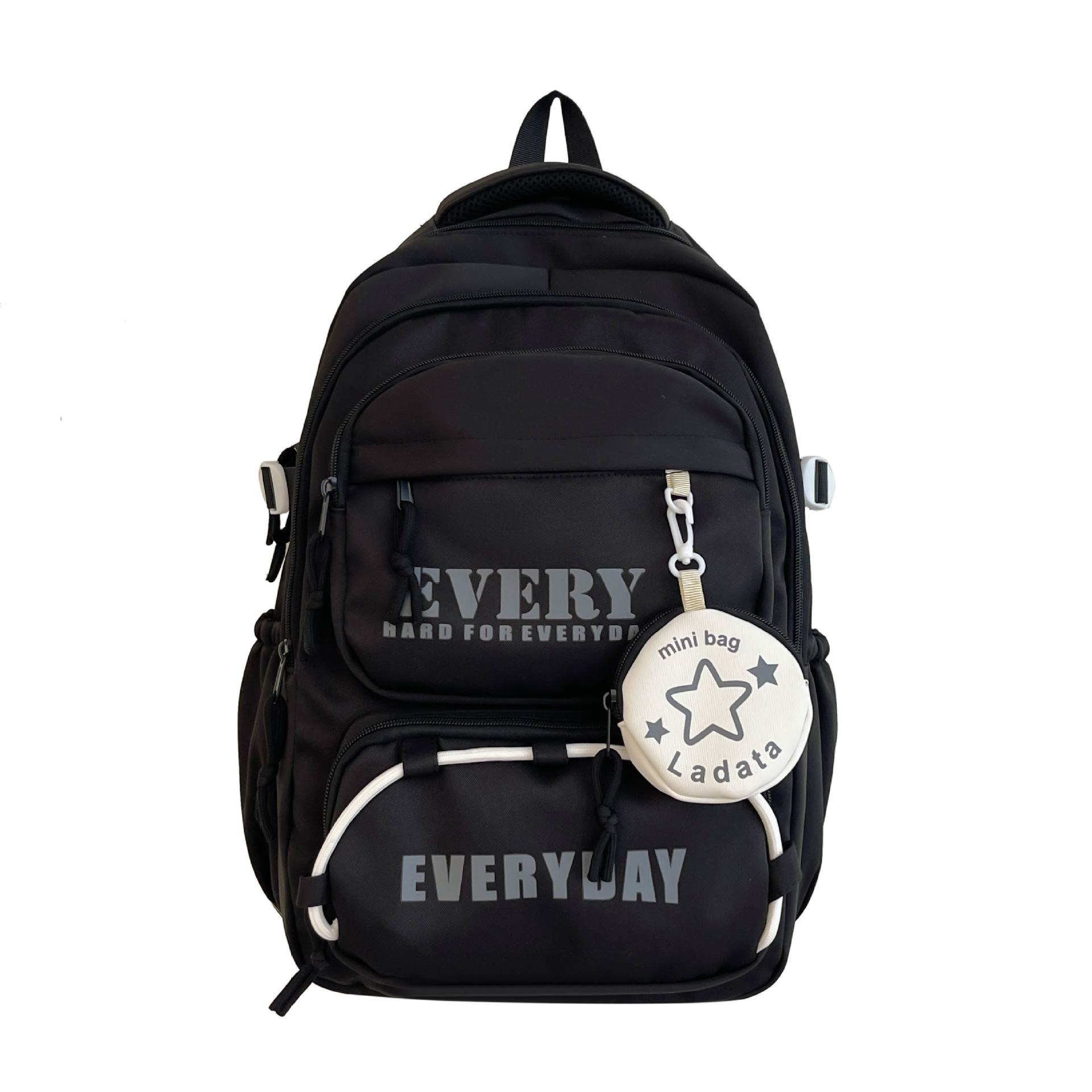 2024 New high-quality, lightweight and lightweight schoolbag for female students, casual travel, color-matched backpacks for junior and senior high school boys Item Picture