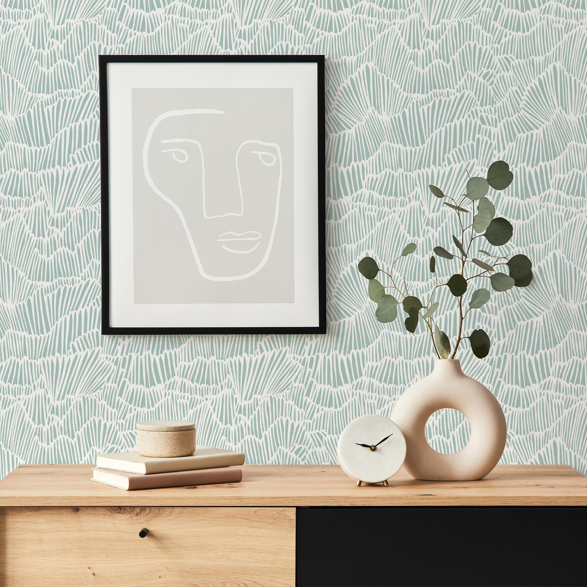 Cross-border best-selling retro ethnic pattern self-adhesive Wallpaper background self-adhesive touch wallpaper details Picture