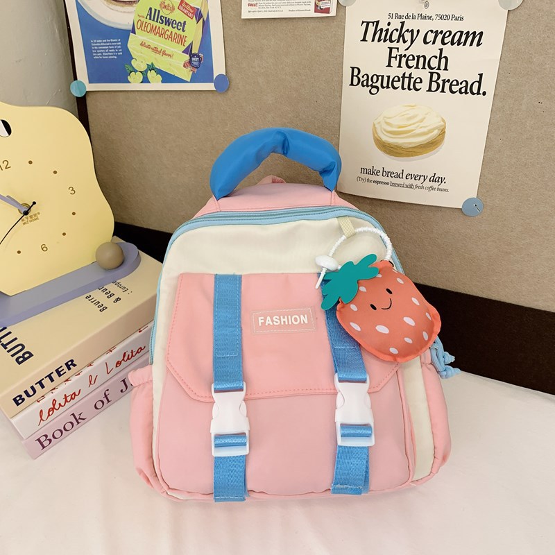 Korean-style primary school backpack, stylish color contrast, cute boys' and girls' backpacks, new winter kindergarten children's backpacks Specification drawing