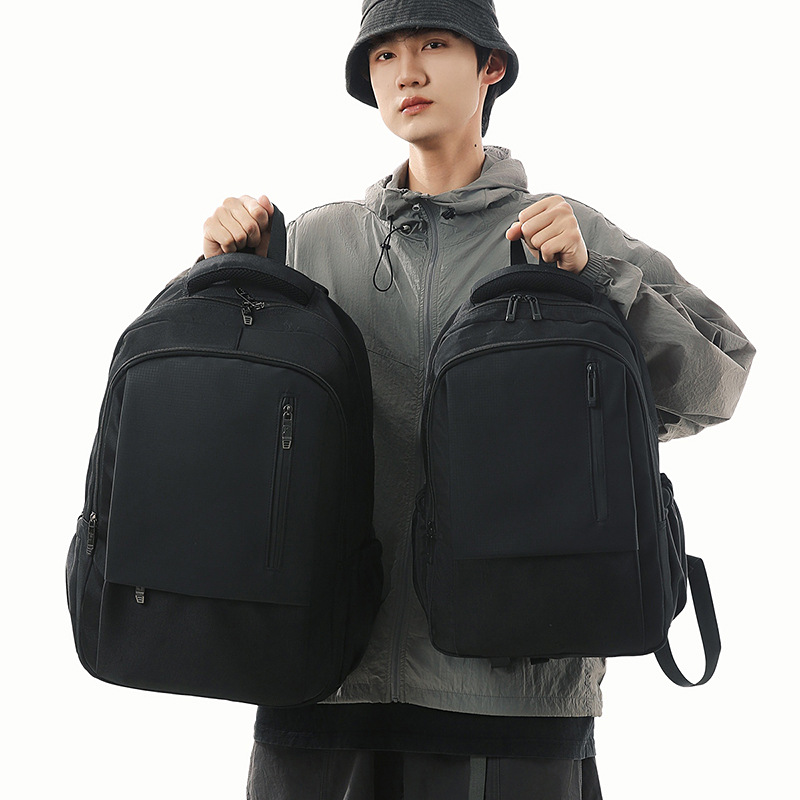 A new high-appearation-level Korean Instagram-style workwear men's backpack, a casual, simple and multi-purpose cross-border large-capacity backpack full figure