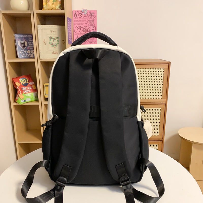 Japanese-style ins color-blocking hand-held tutorial bags for primary and secondary school students and Korean-style ins large-capacity school-style student backpacks Specification drawing