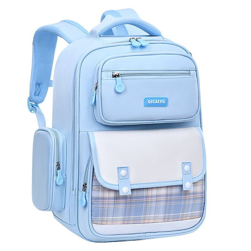 New large-capacity backpacks for boys and girls, children's backpacks, and simple backpacks for primary and secondary school students Item Picture