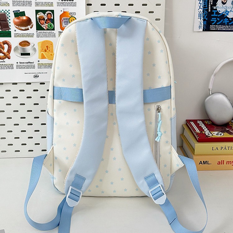 High appearance level, versatile and simple college student schoolbag, sweet commuting backpack, Korean-style Instagram casual outdoor single-shoulder bag Specification drawing