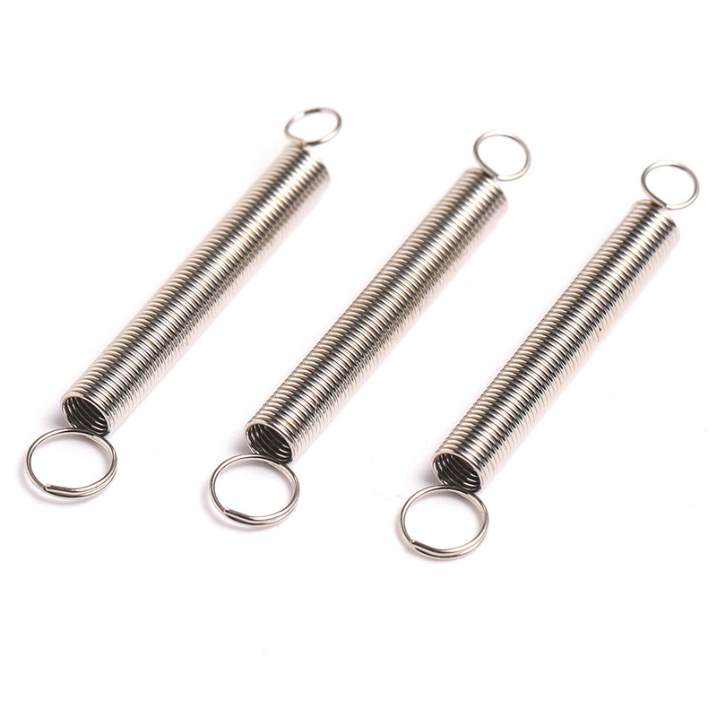 Double-hook stainless steel small tension spring with a belt hook, strong tensile force, oven door brake spring yellow manufacturer Specification drawing