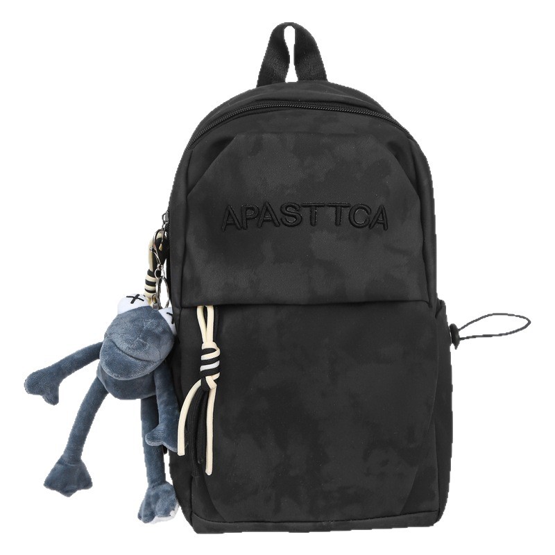 A new high-appearancelevel college style color-blocking backpack for junior and senior high school students, a casual, simple and versatile large-capacity backpack for commuting Item Picture