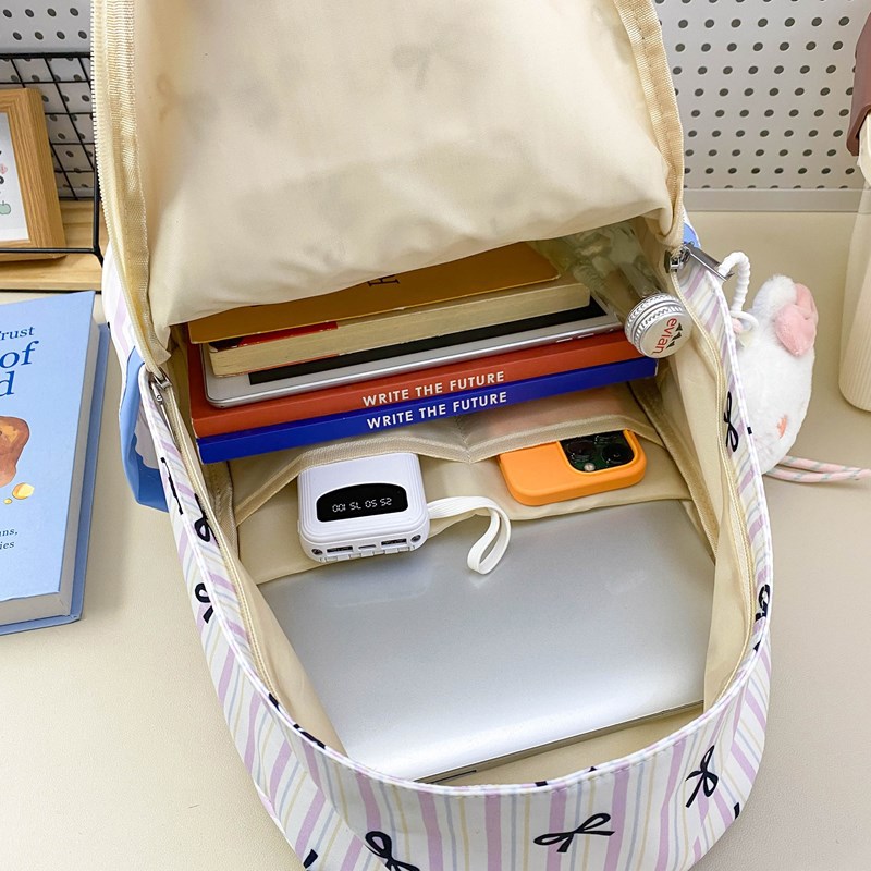 High-appeartion-level ins cute cartoon summer travel backpack, forest-style fresh and cute girl heart kitty cat backpack Application Scenario