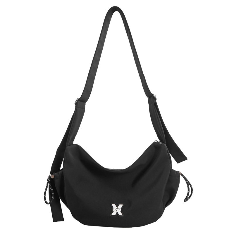 New Japanese-style versatile solid color single-shoulder bag, large-capacity dumpling bag, commuting crossbody bag for work, Korean version student backpack Item Picture