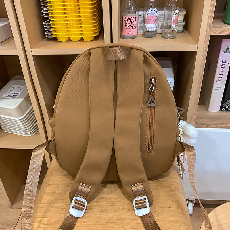 The new Japanese-style cute cartoon canvas bear backpack is a simple, lightweight and versatile large-capacity backpack for primary and secondary school students Specification drawing