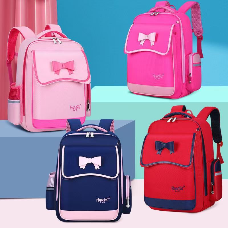 New children 's schoolbag for girls 1-3-6 grade backpack Korean version backpack bow suitable for 6 to 12 years old full figure