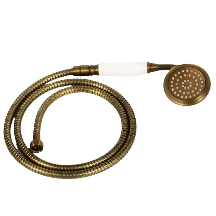 Antique all-copper faucet shower head, hand-held showerhead, retro hand-held hose shower head accessory set Item Picture
