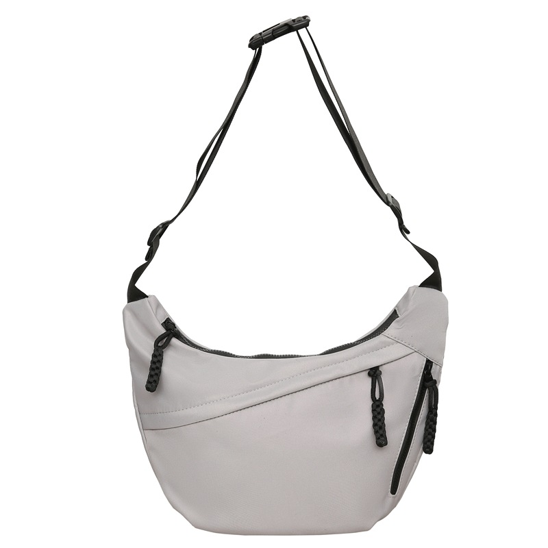 Trendy brand crossbody bag for men, Japanese solid color simple casual single-shoulder bag, large capacity lightweight messenger bag, commuting dumpling bag Item Picture