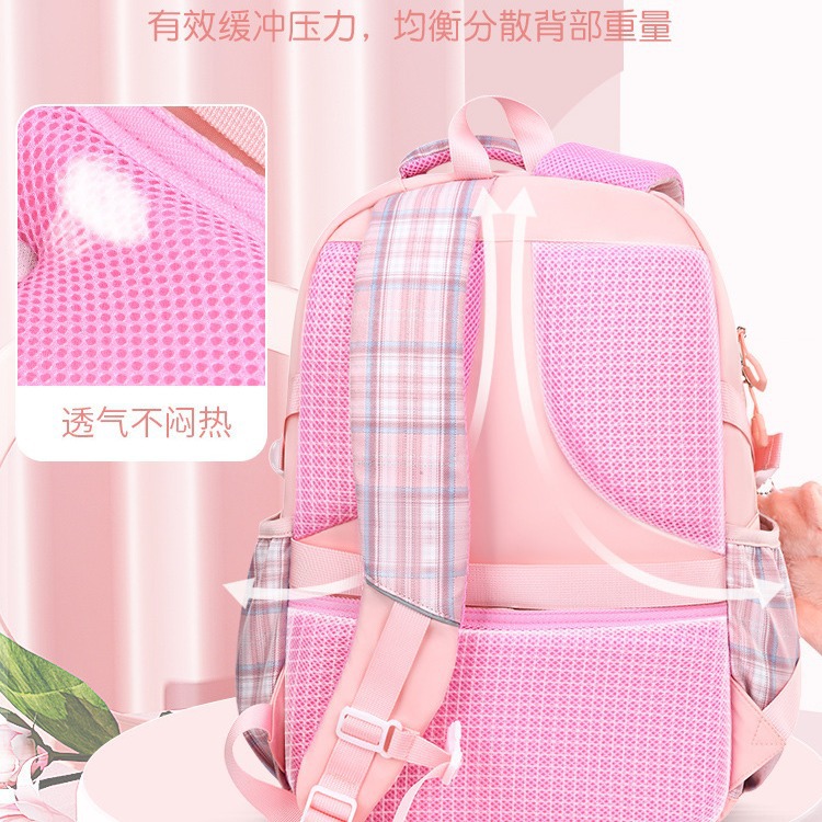 2023 New schoolbag for primary school students from grades one to six, with anti-slip shoulder pads for boys and girls, British style Specification drawing