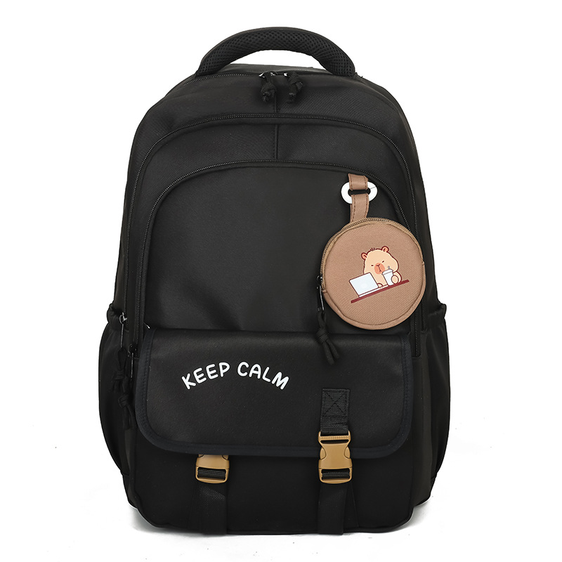 A versatile Korean-style, simple, large-capacity schoolbag for junior and senior high school students, lightweight, lightweight, durable and casual backpack Item Picture