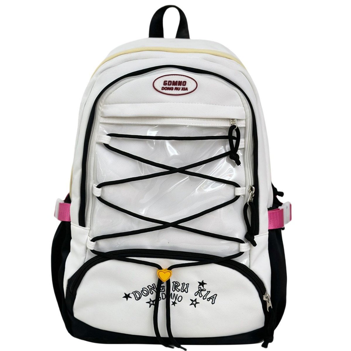 A new high-appearance-level, fresh and sweet, transparent pain bag from Japanese ins, a large-capacity backpack for junior and senior high school students Item Picture