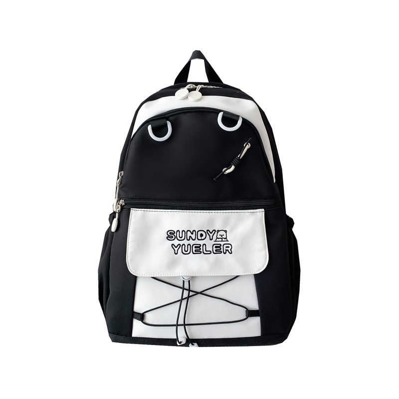 The 2025 new Japanese-style ins fresh and clean color-blocking large-capacity multi-compartment backpack is versatile, casual and lightweight Item Picture