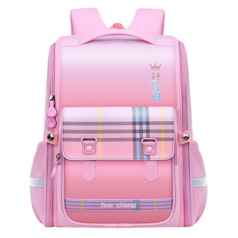 New type of primary school schoolbag for grades 1-6, large-capacity back-protecting and load-reducing children's schoolbag for boys and girls, backpack for both shoulders Item Picture