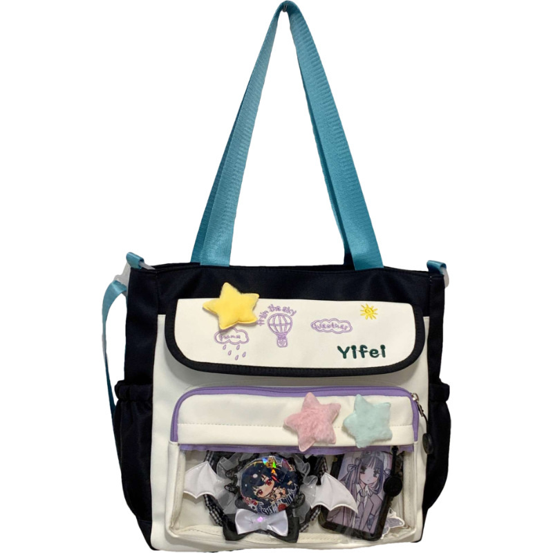 A new school style, fresh and cute, transparent and cute 2D anime bag, a lightweight commuting crossbody bag for junior and senior high school girls Item Picture