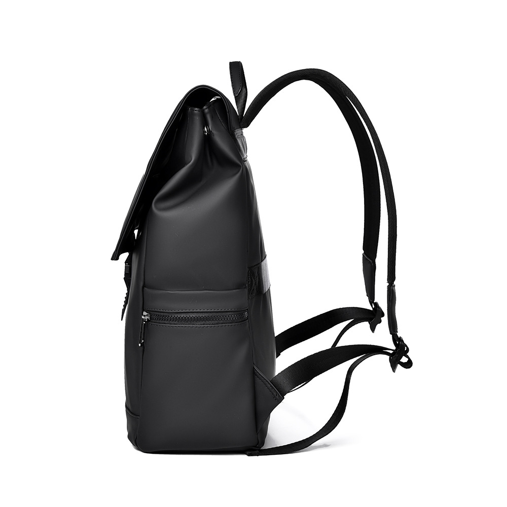 The new men's casual backpack exudes a sense of high-end fashion and individuality. It is a simple and casual solid-color backpack for men details Picture