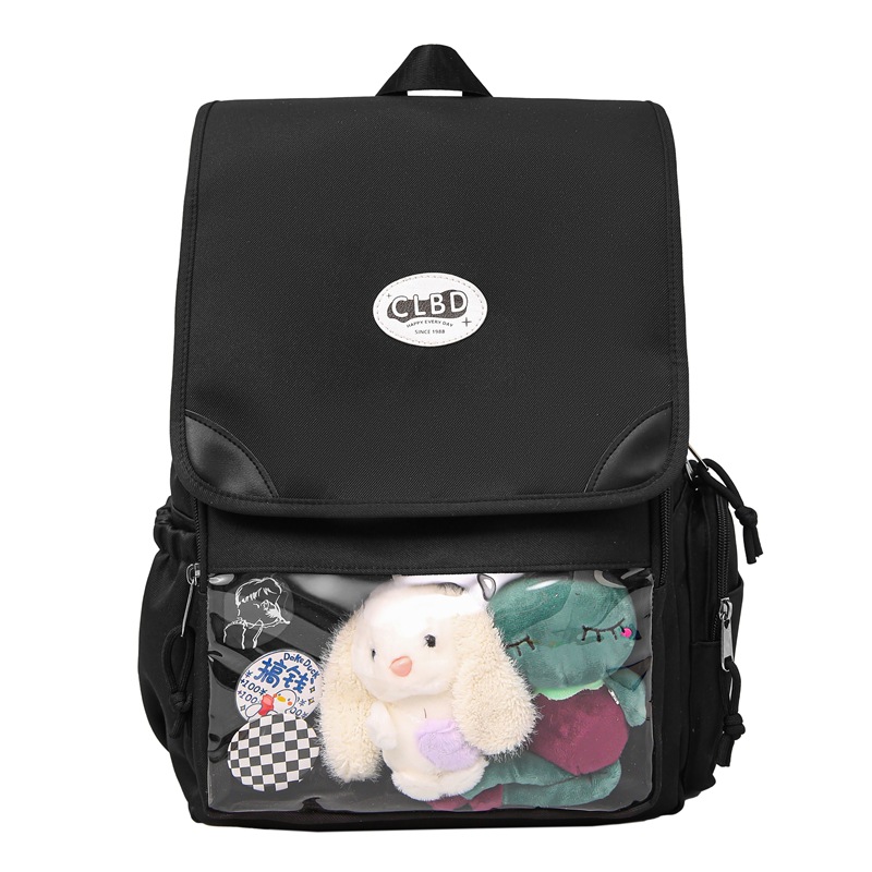 2025 New versatile large-capacity multi-compartment schoolbag, fresh and sweet solid-color backpack, pain bag and commuting backpack Item Picture