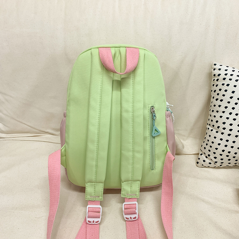 Japanese-style ins schoolbag, sweet and cute girl's appearance level, mini backpack for traveling and shopping, and backpack for a mom with kids Specification drawing