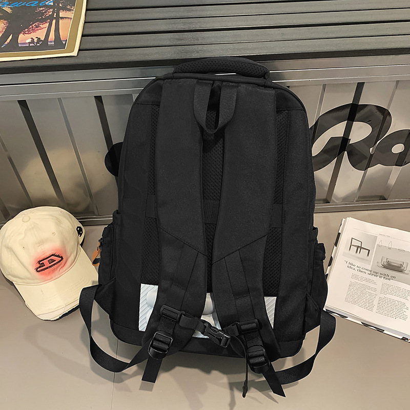 New high-quality Korean-style workwear for men, trendy and cool couple backpacks, air cushion backpacks for junior and senior high school students Specification drawing