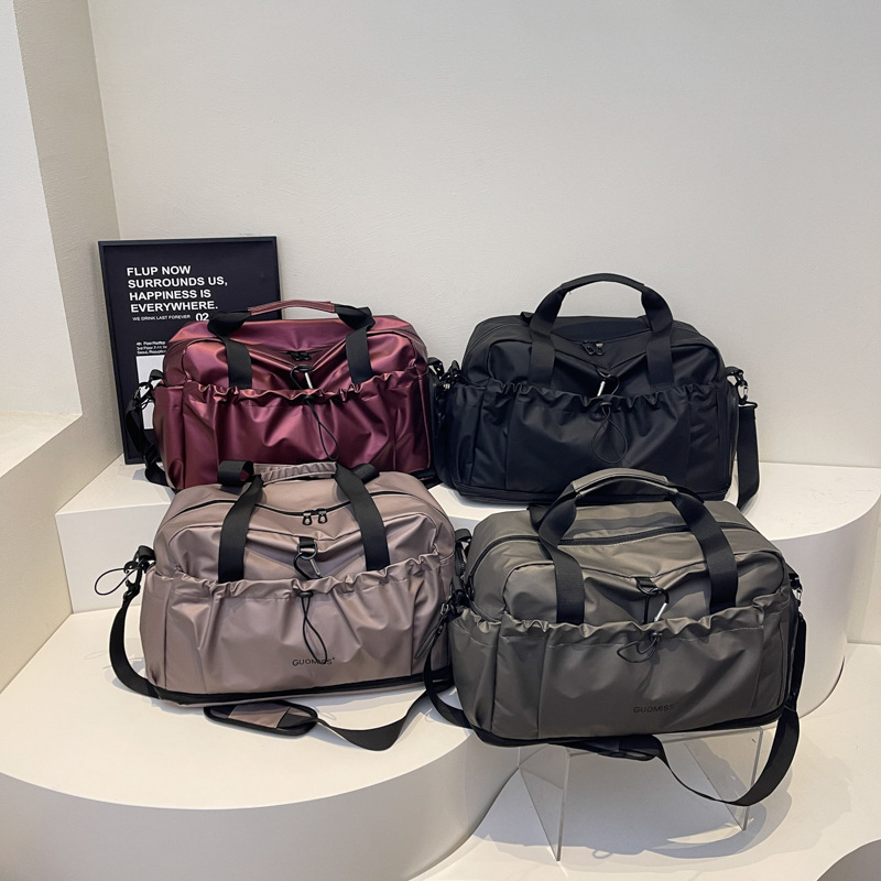 Short-distance travel bags for men and women, hand-held sports and fitness bags with shoes, travel bags for childbirth, storage bags, and light luggage bags details Picture
