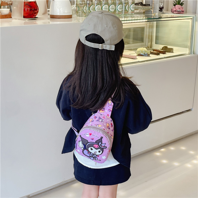 Children's bag cartoon crossbody bag 2023 New trendy composite fabric chest bag for kindergarten babies, boys' and girls' backpacks Specification drawing